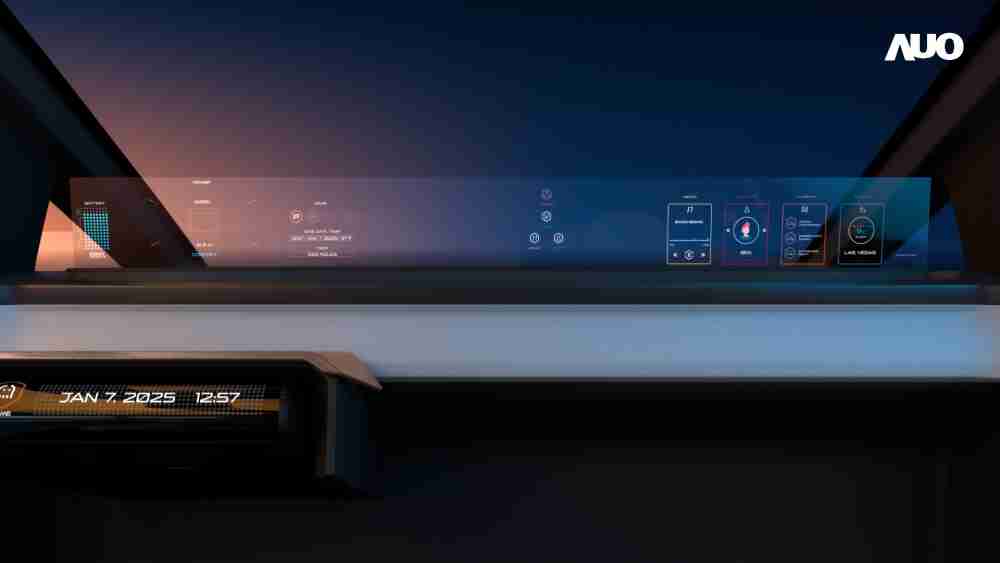 森林舞会无界透明显示接口(Horizon Image Glass)透过车运算方案整合仪表板、、中控台及副驾显示器，，，，一体式全景呈现，，提供乘用者清晰的前方视野、、、行车必要信息与娱乐功能