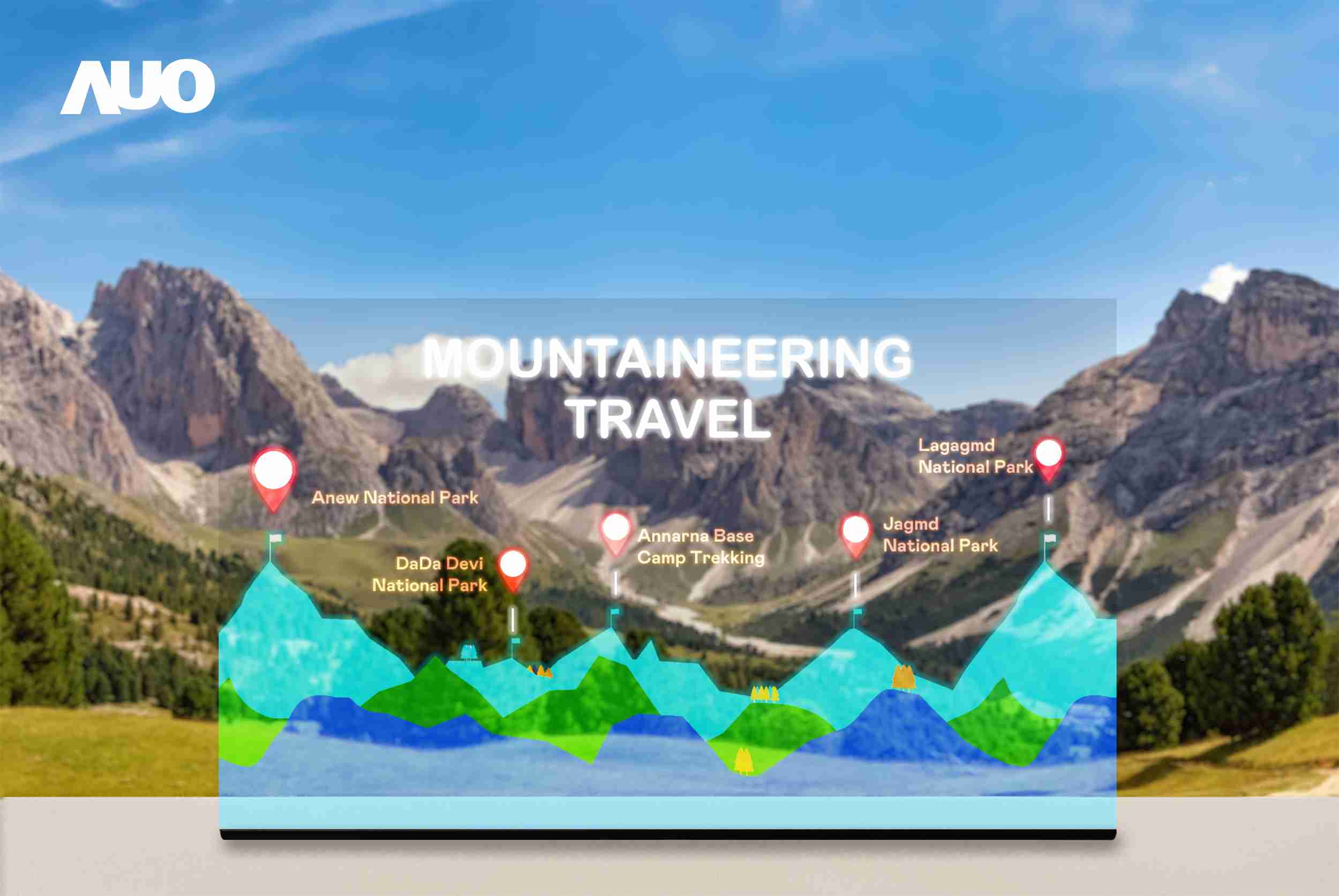 森林舞会展示全球单片尺寸最大(*)42吋透明Micro LED显示器拼接而成的〝64吋透明Micro LED显示器〞，，，具备高透明度、、1,000 nits高亮度、、、、广色域、、、采用三边无边框的无缝拼接等多重特色，，，呈现超高清、、细腻画质而不遮挡后方视觉，，，，满足层峰需求，，可广泛运用于零售、、、、艺术展览或商业空间等场域